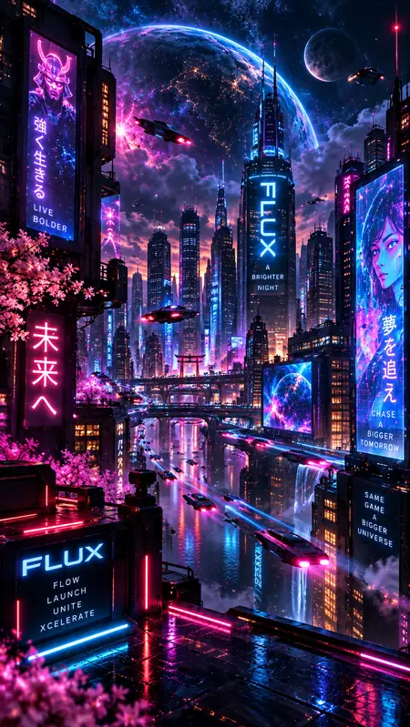 Neon Tokyo world backdrop